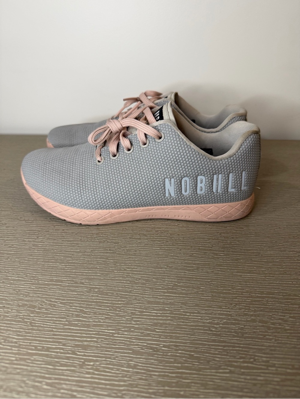 NOBULL Women's Trainer - Light Gray & Blush Pink